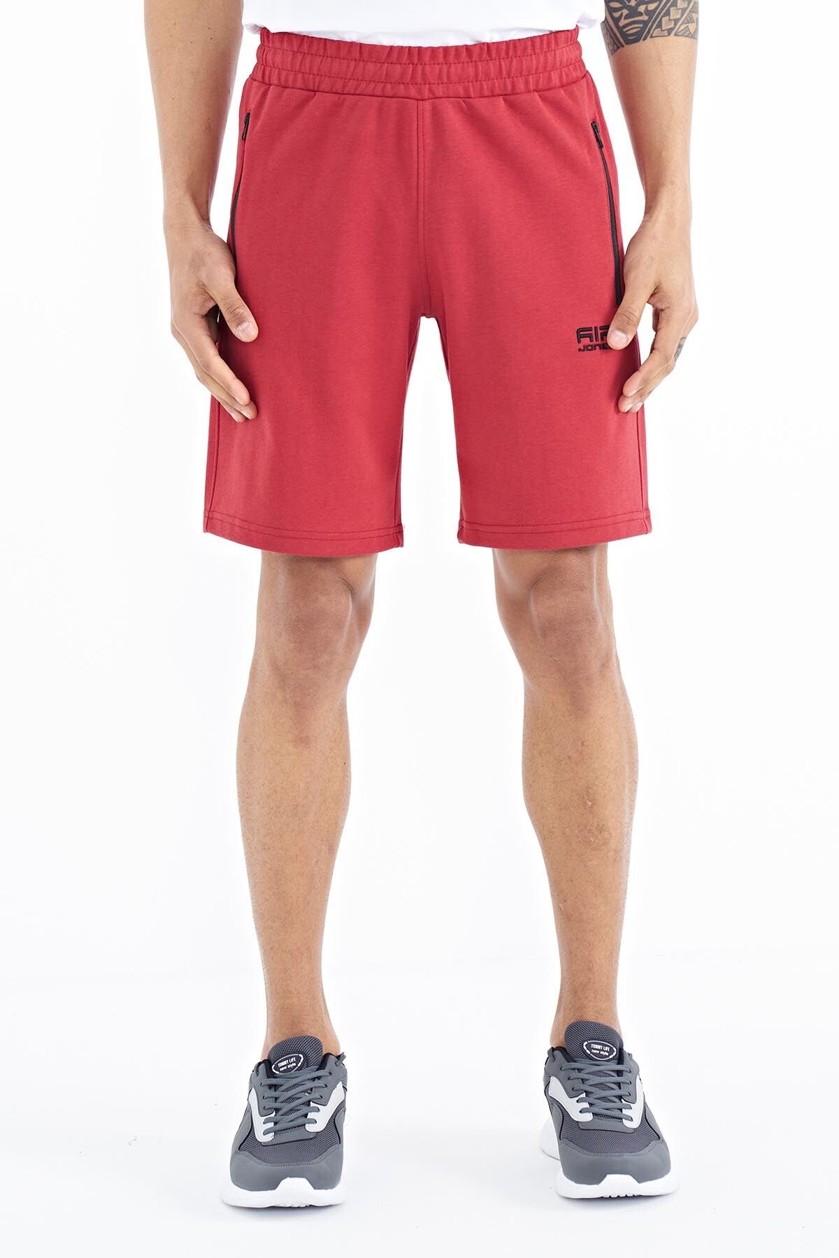 Ryan Red Pocketed Standard Fit Men's Shorts - 81239