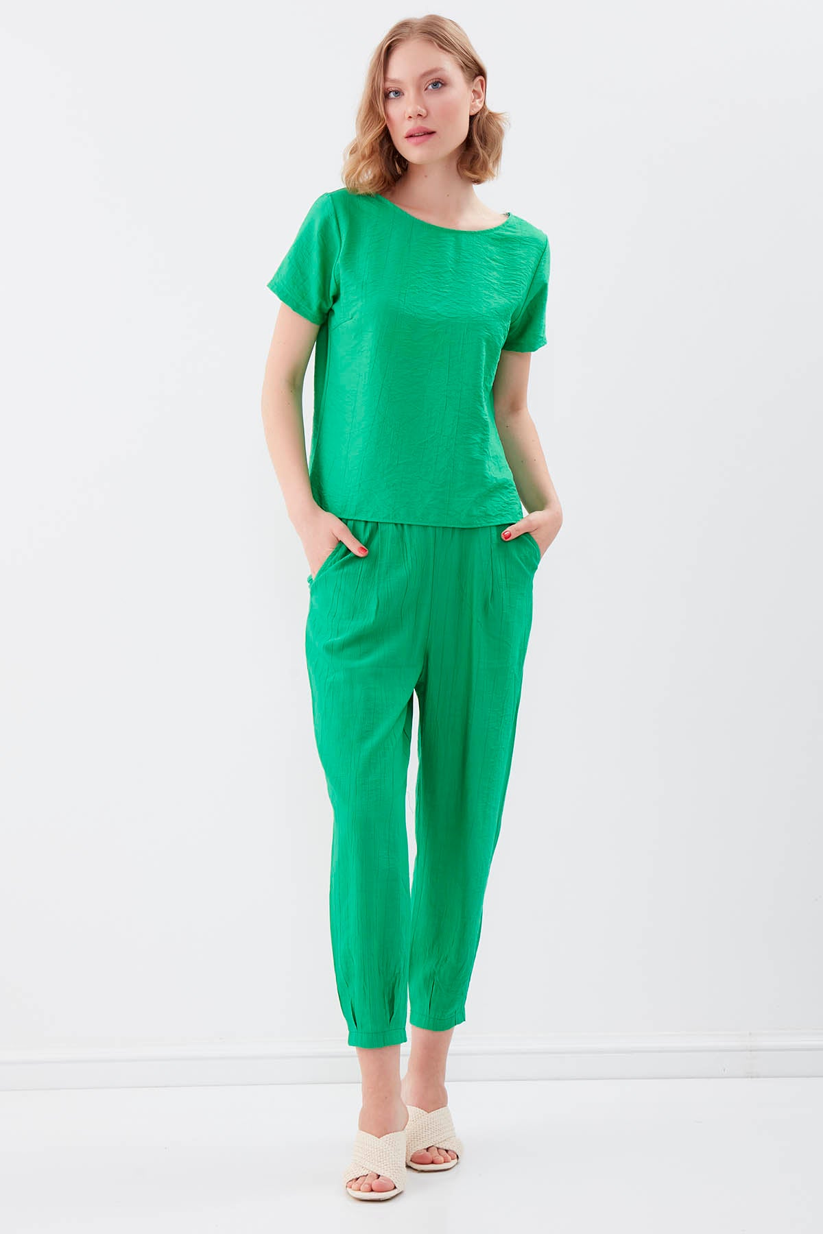 SHORT SLEEVE BLOUSE