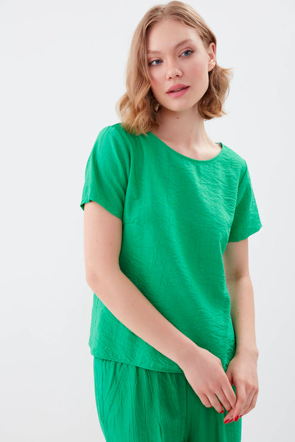 SHORT SLEEVE BLOUSE