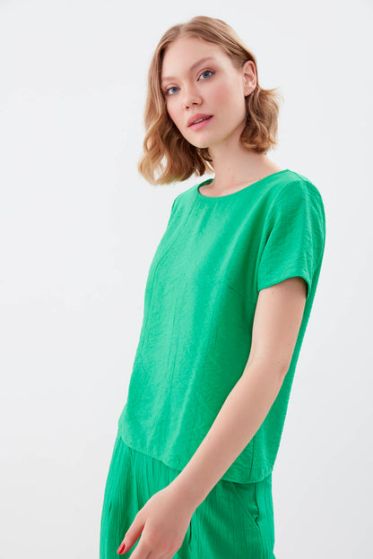 SHORT SLEEVE BLOUSE