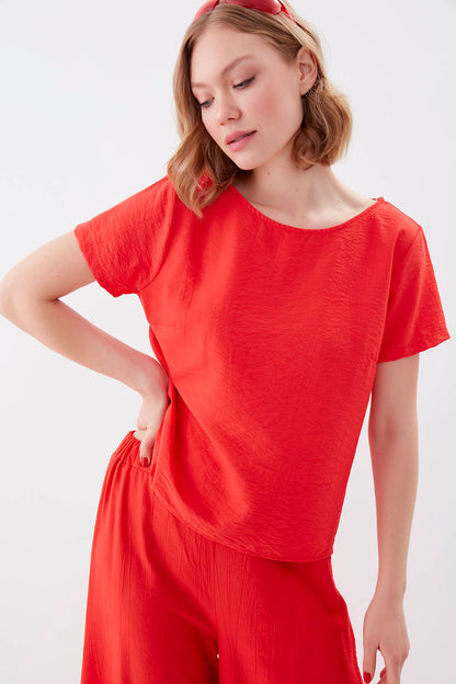 SHORT SLEEVE BLOUSE