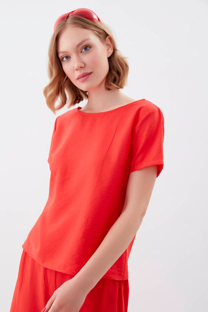 SHORT SLEEVE BLOUSE