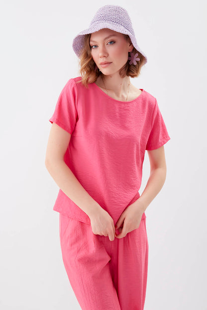 SHORT SLEEVE BLOUSE