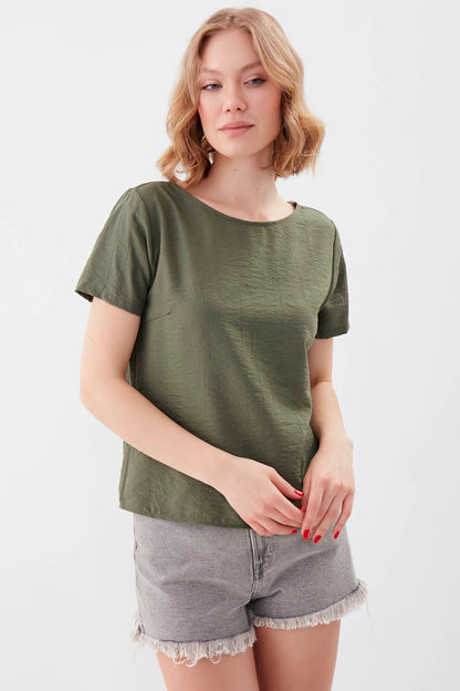 SHORT SLEEVE BLOUSE