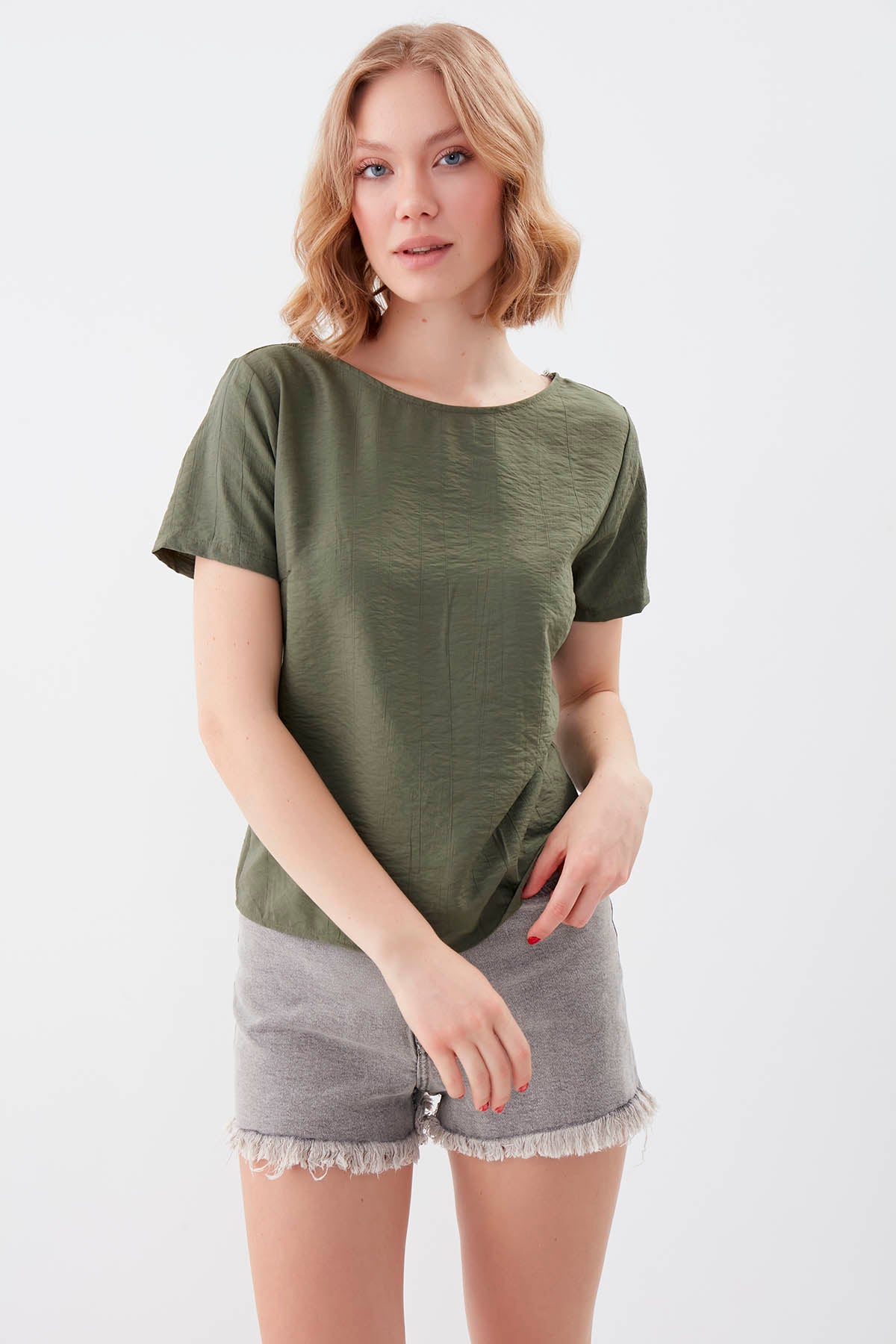 SHORT SLEEVE BLOUSE