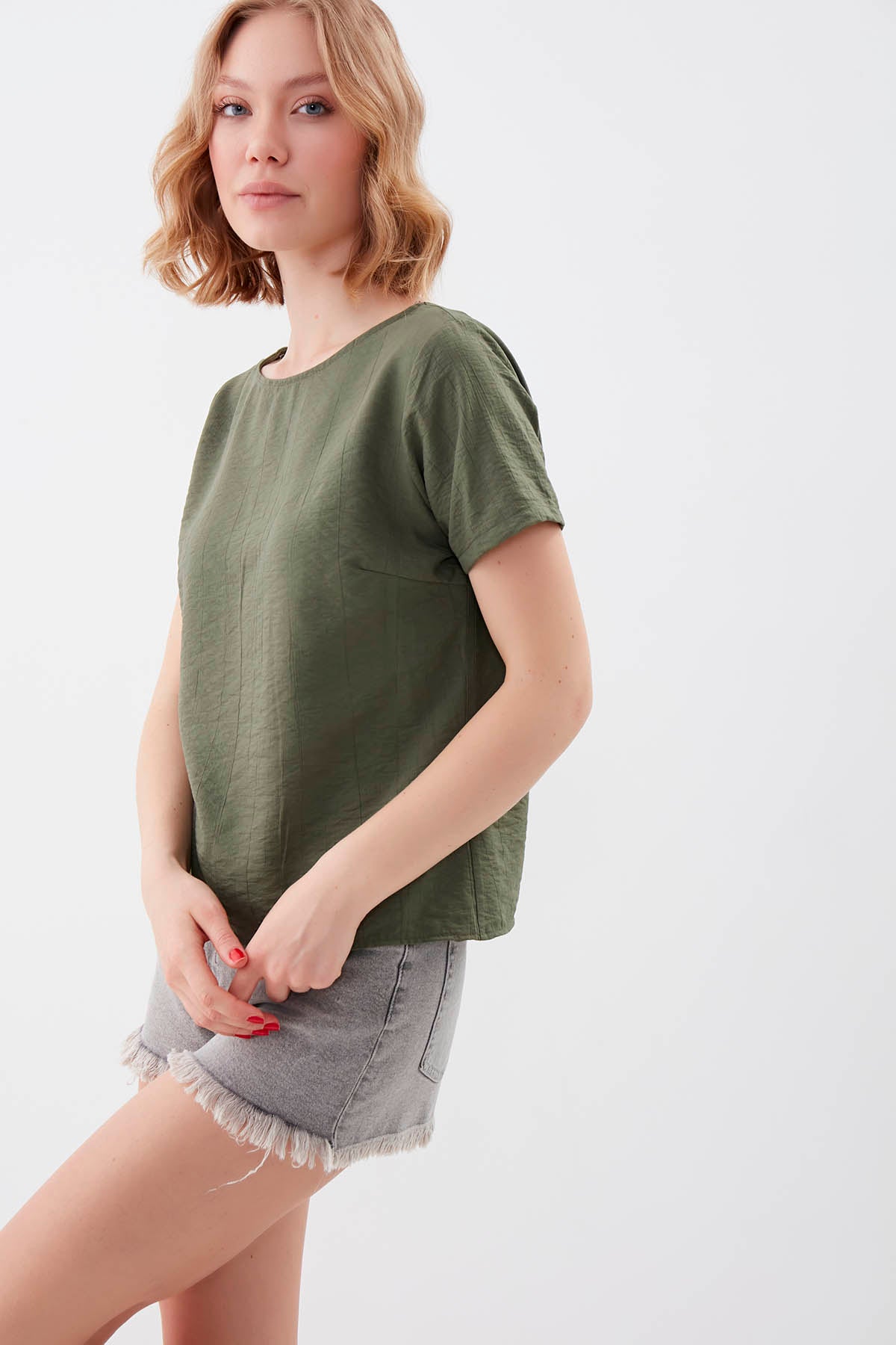 SHORT SLEEVE BLOUSE