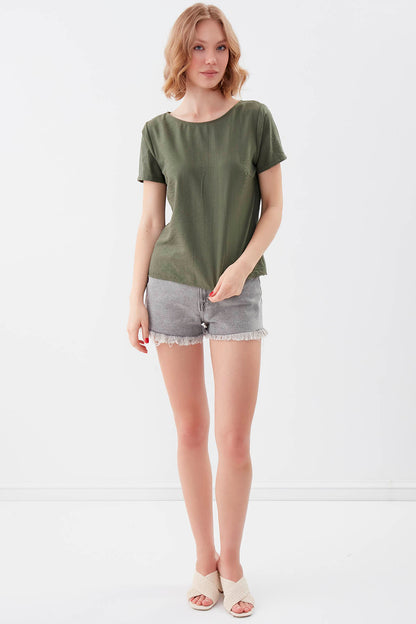 SHORT SLEEVE BLOUSE