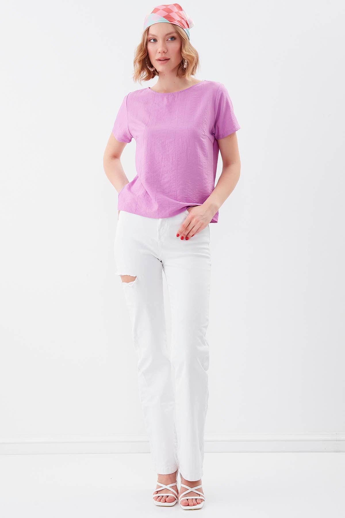 SHORT SLEEVE BLOUSE