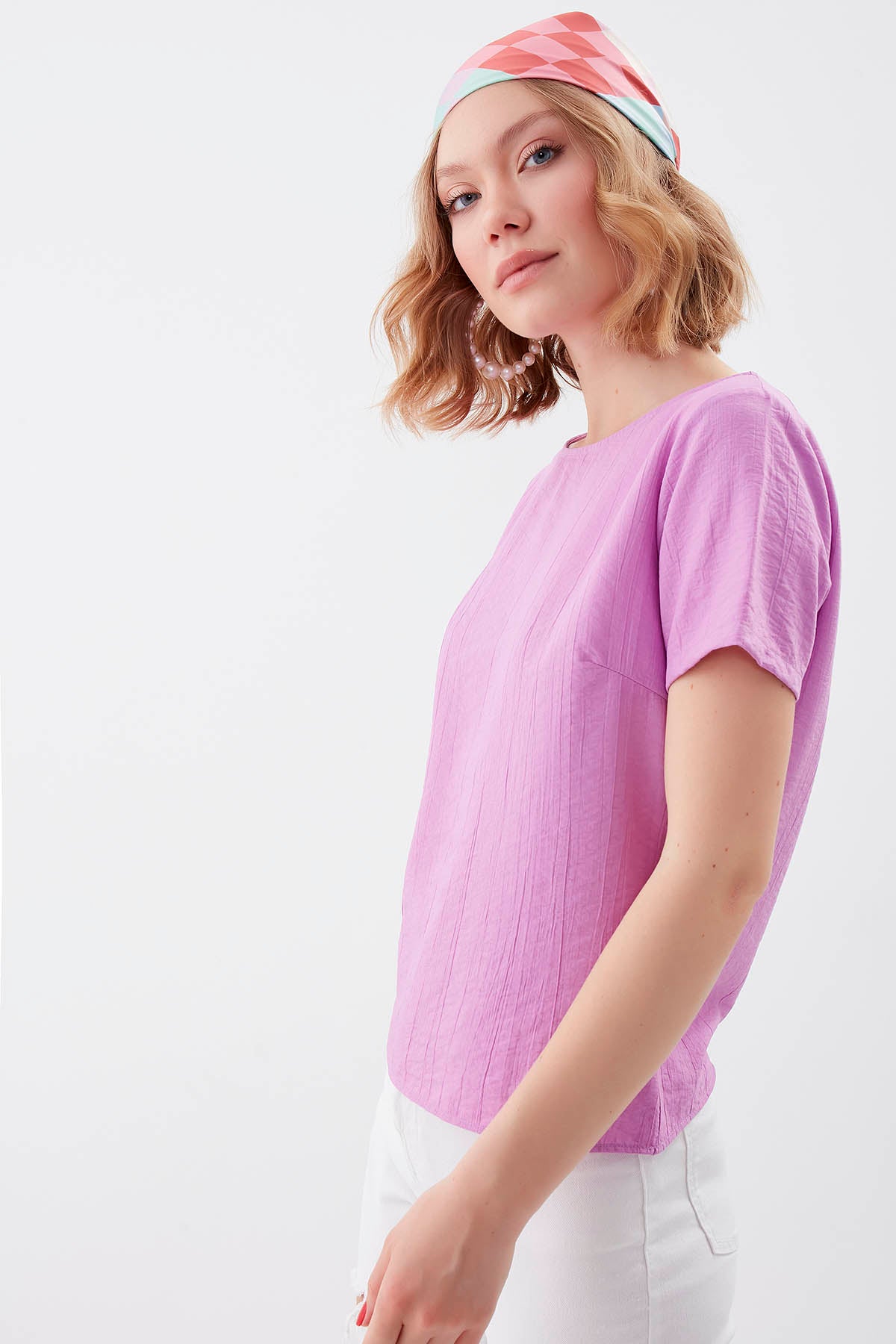 SHORT SLEEVE BLOUSE