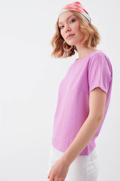 SHORT SLEEVE BLOUSE