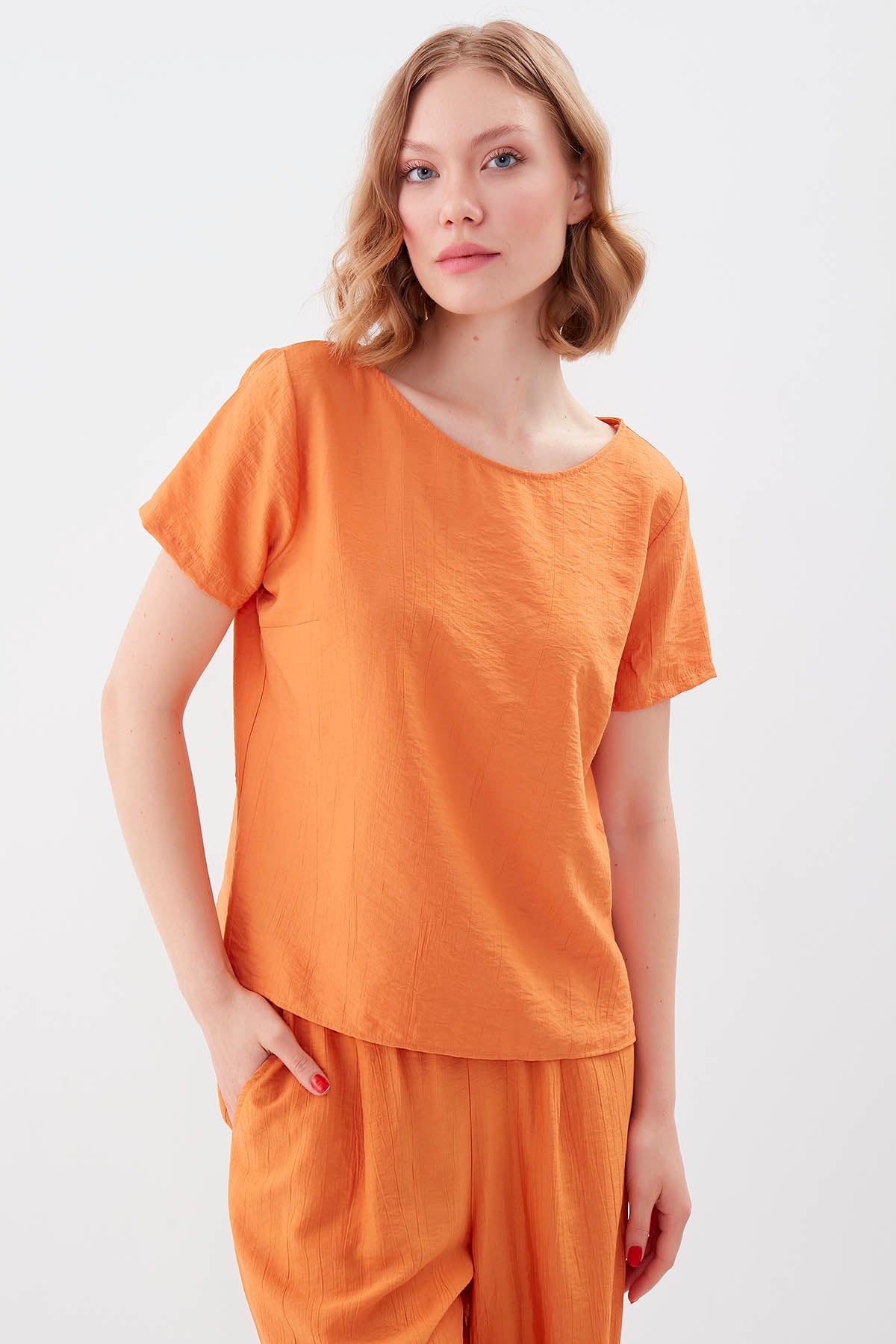 SHORT SLEEVE BLOUSE
