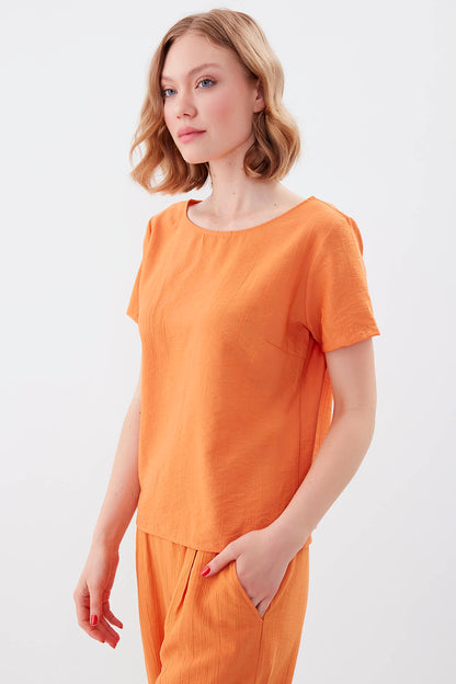 SHORT SLEEVE BLOUSE