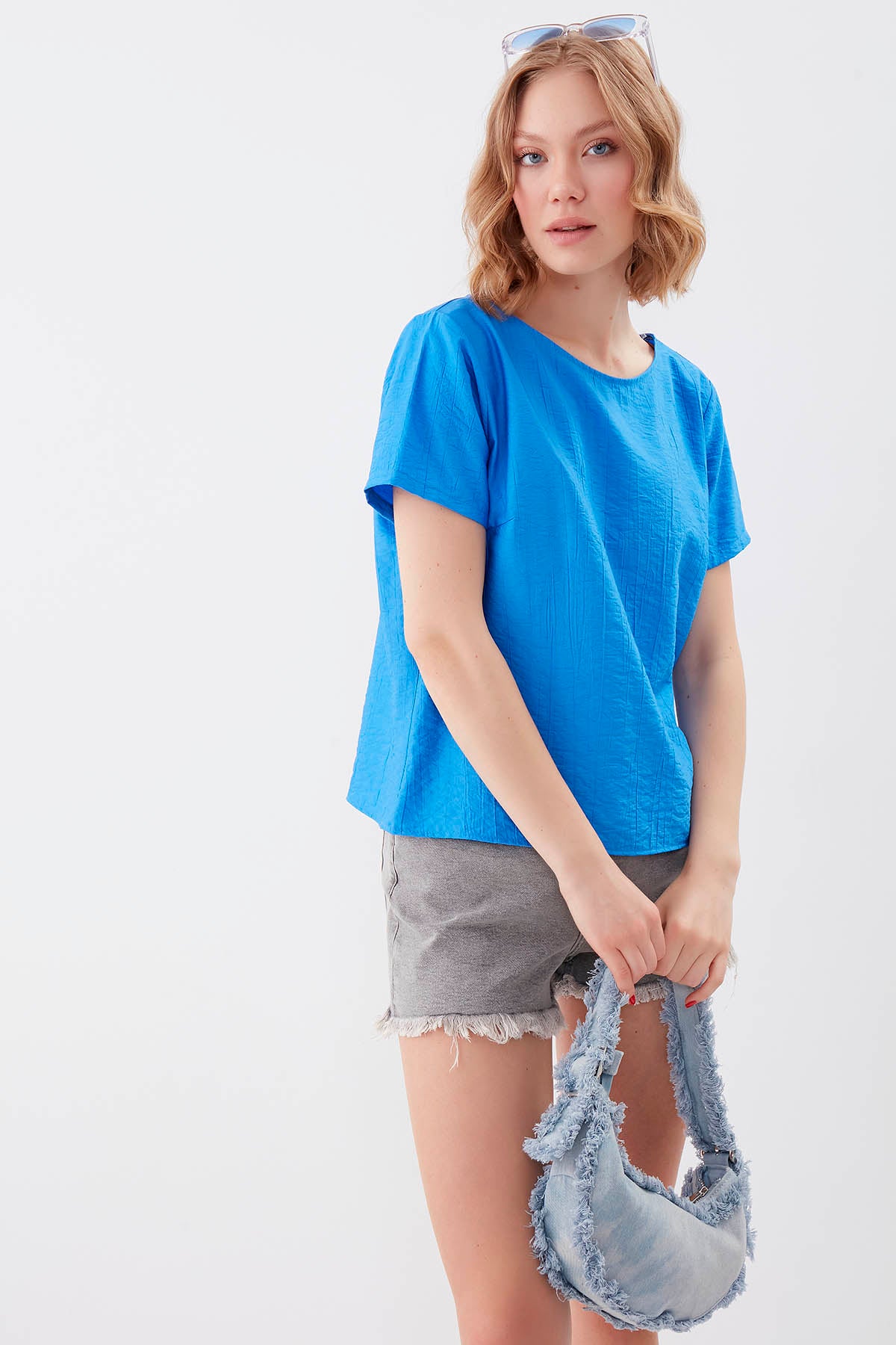 SHORT SLEEVE BLOUSE