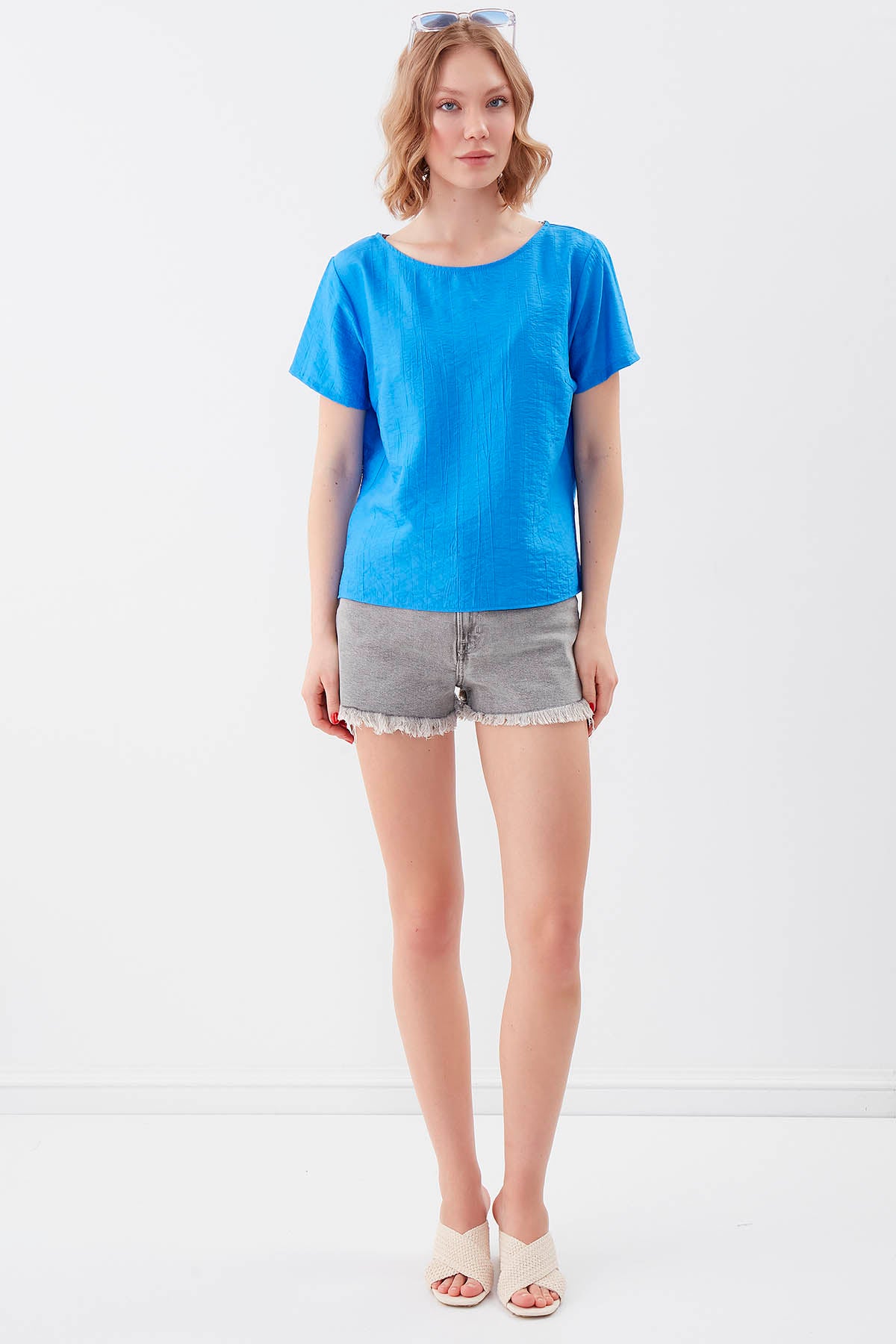 SHORT SLEEVE BLOUSE