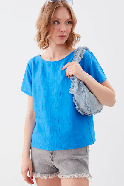 SHORT SLEEVE BLOUSE