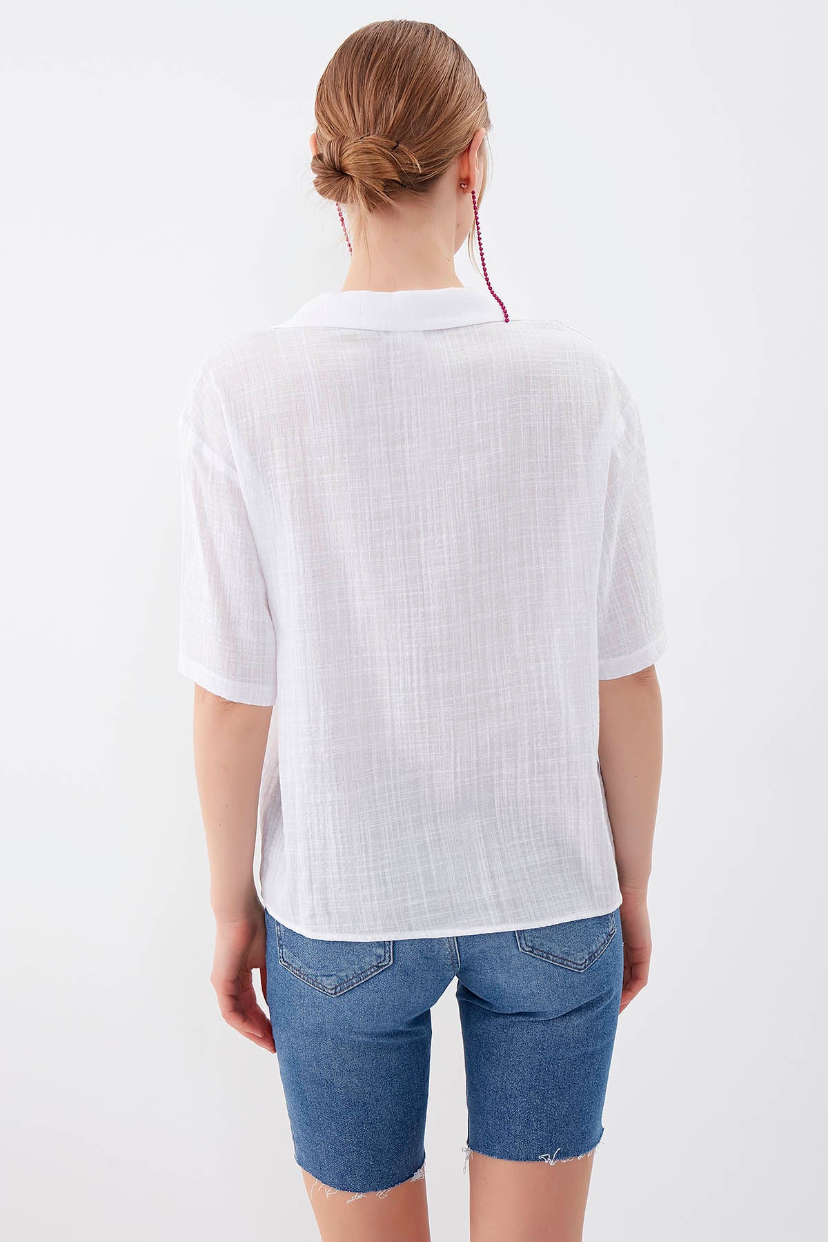 SHIRT WITH SHORT SLEEVE BINDING