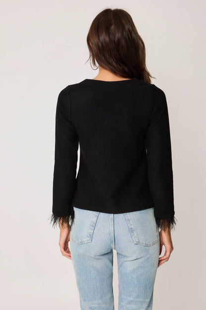 FEATHERED BLOUSE