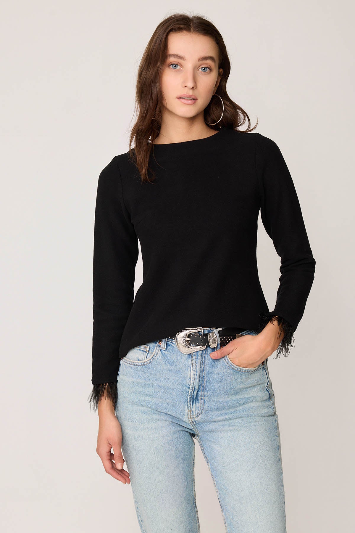 FEATHERED BLOUSE