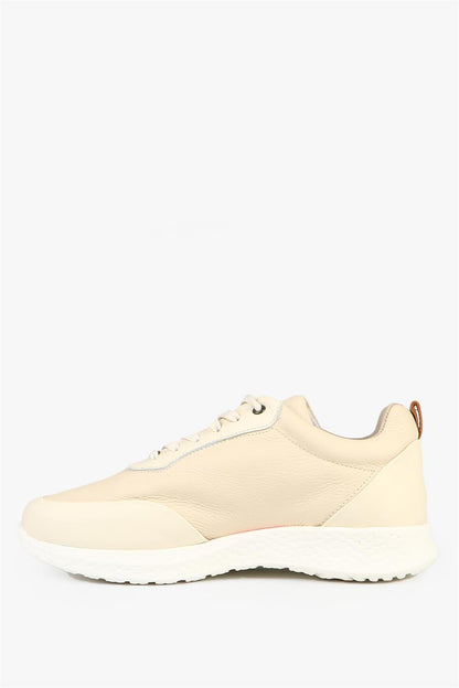Genuine Leather Beige Men's Shoes