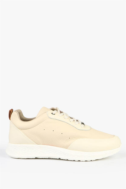 Genuine Leather Beige Men's Shoes