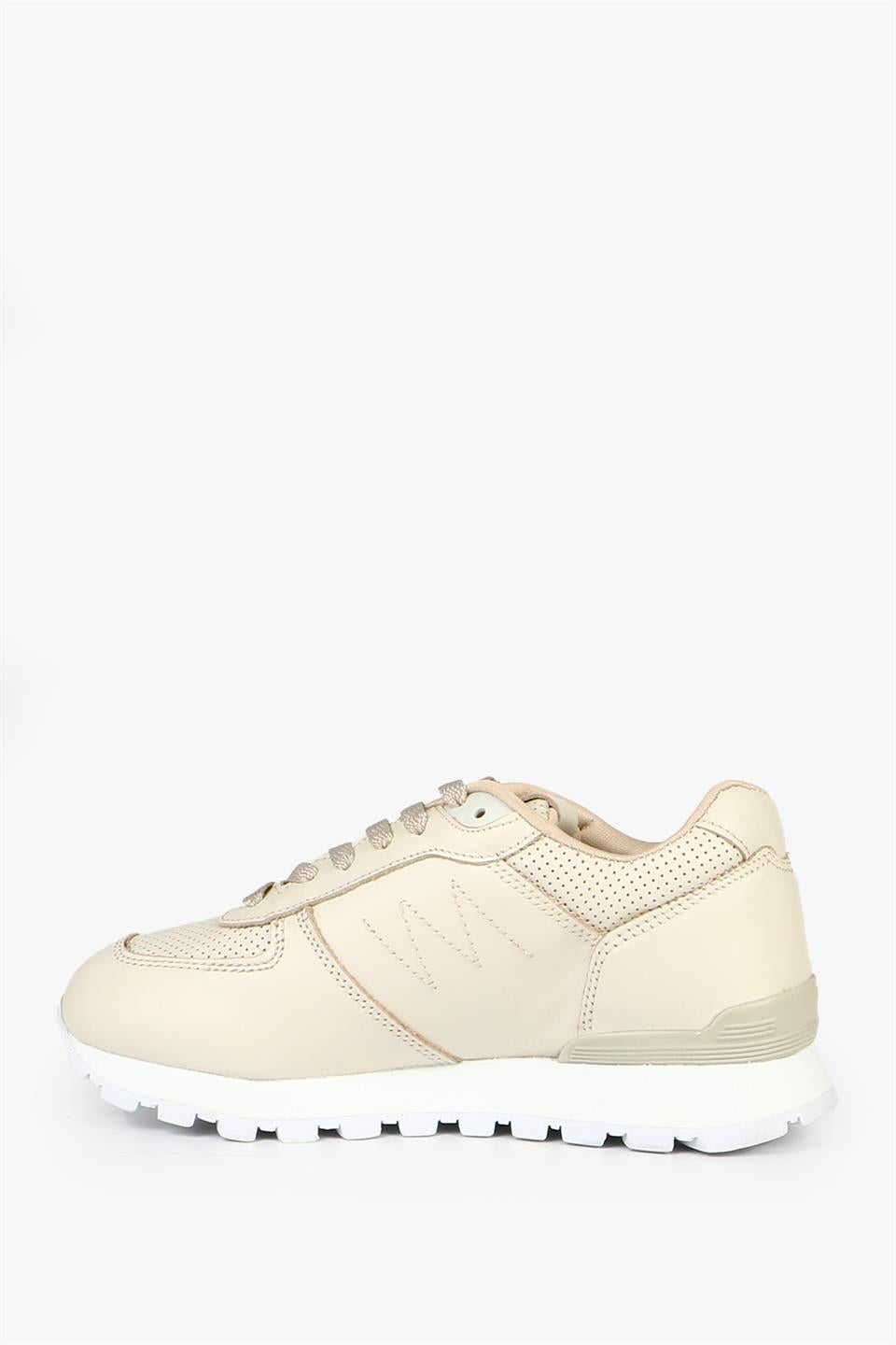 Peruvian Genuine Leather Beige Women's Sports Shoes