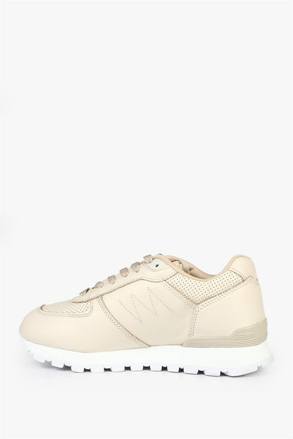 Peruvian Genuine Leather Beige Women's Sports Shoes