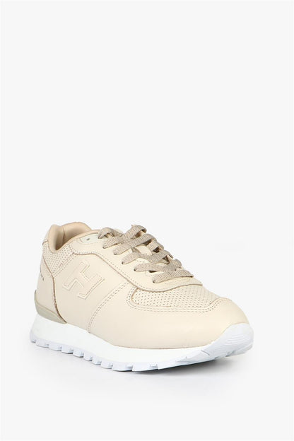 Peruvian Genuine Leather Beige Women's Sports Shoes