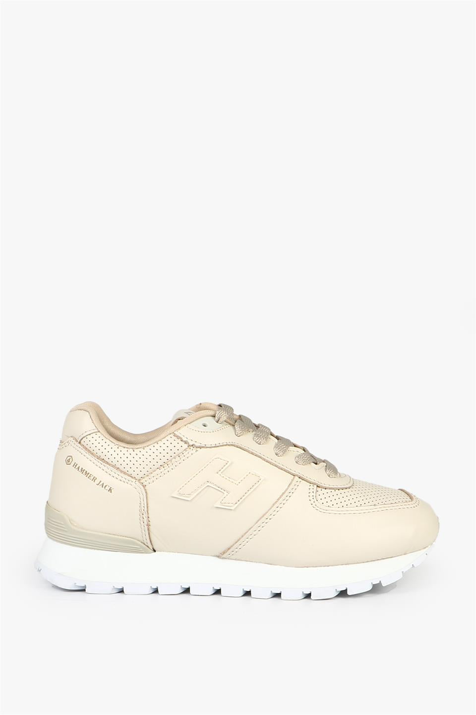 Peruvian Genuine Leather Beige Women's Sports Shoes
