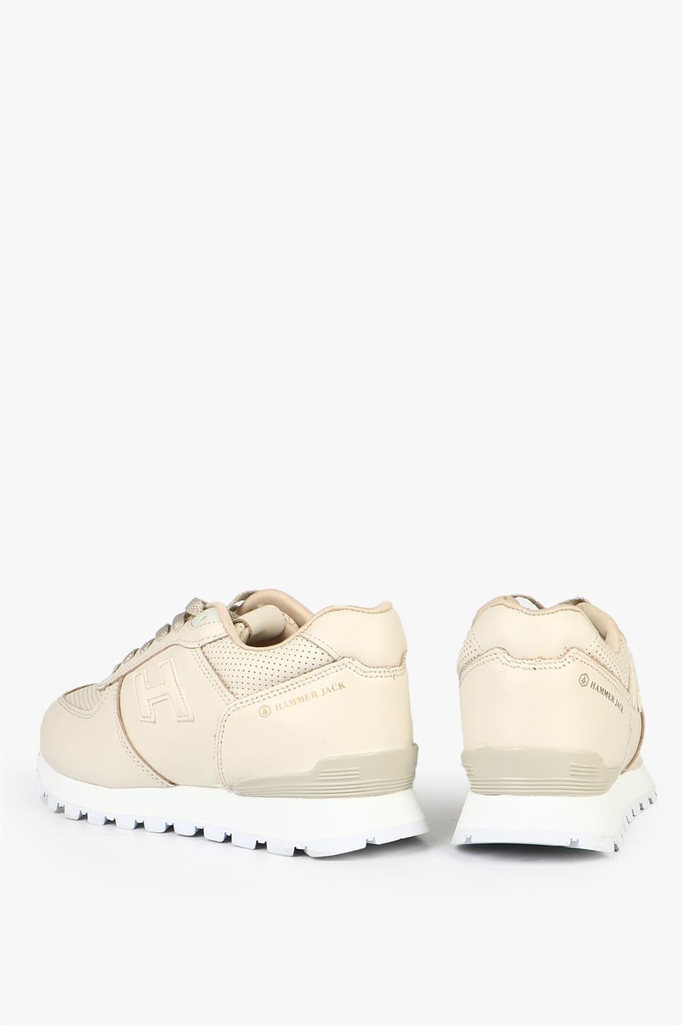 Peruvian Genuine Leather Beige Women's Sports Shoes