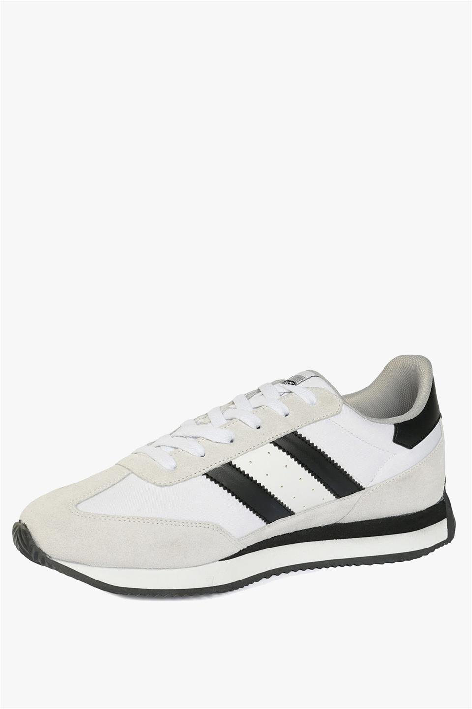 Santiago White Black Men's Athletic Shoes