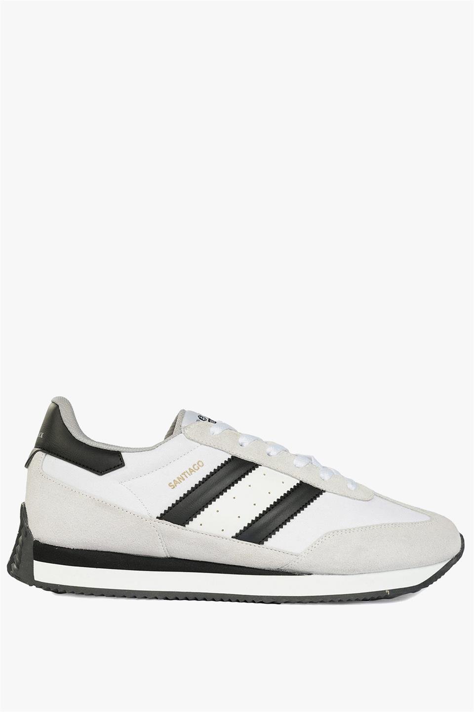 Santiago White Black Men's Athletic Shoes