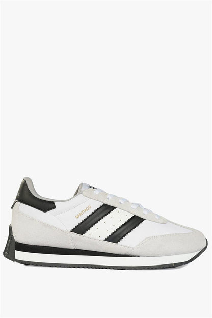 Santiago White Black Men's Athletic Shoes