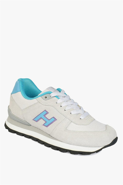 Genuine Leather Peru White Blue Women's Sports Shoes