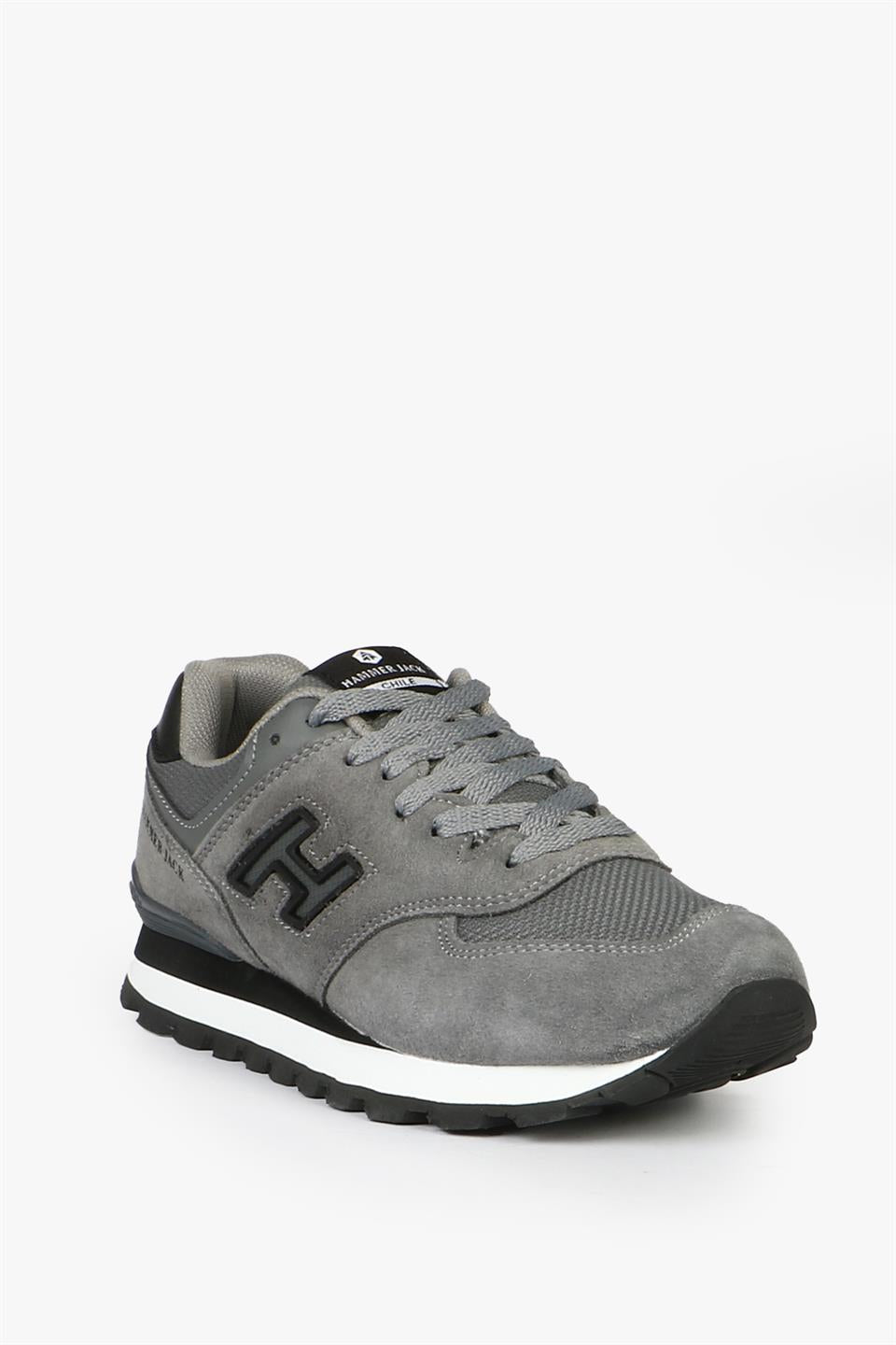Chile Genuine Leather Grey Black Women's Athletic Shoes