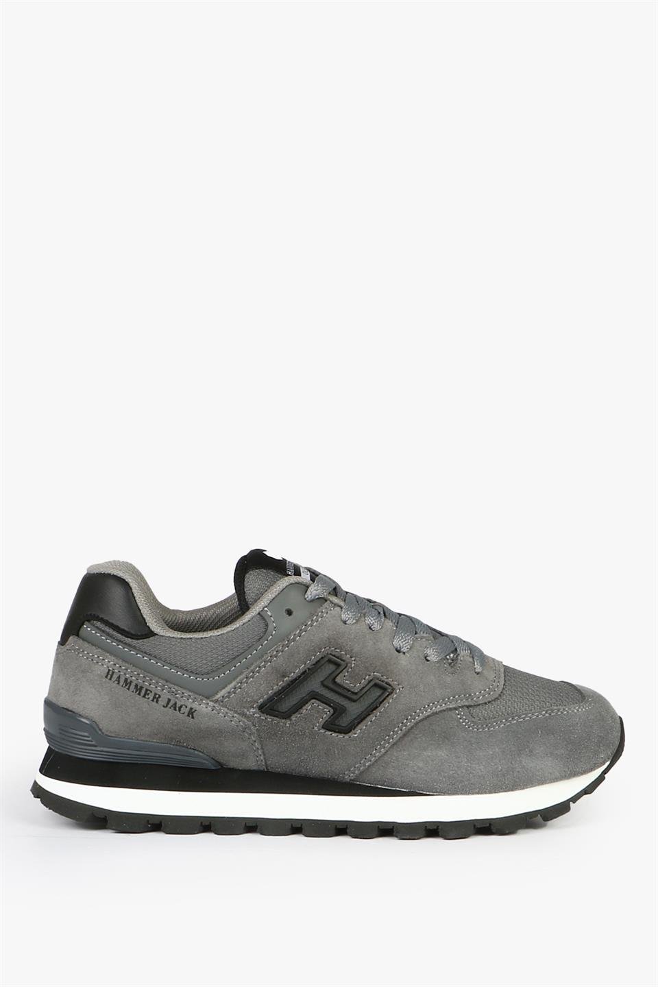 Chile Genuine Leather Grey Black Women's Athletic Shoes