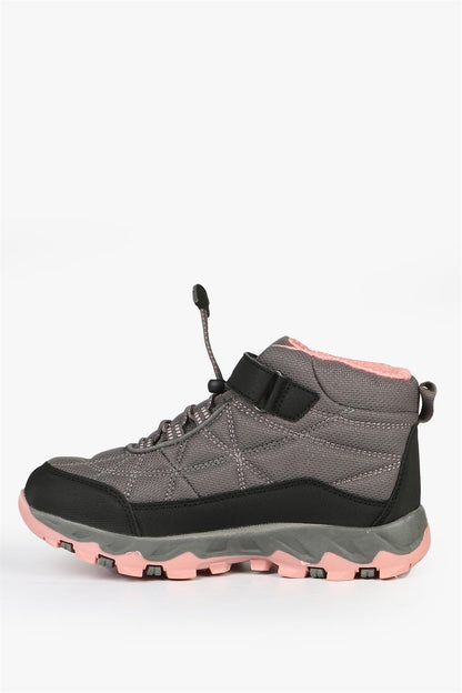 Waterproof Vector Grey Pink Girl Outdoor Boots