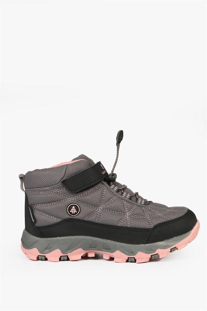 Waterproof Vector Grey Pink Girl Outdoor Boots