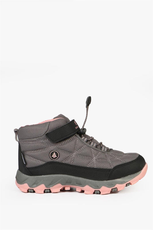 Waterproof Vector Grey Pink Girl Outdoor Boots