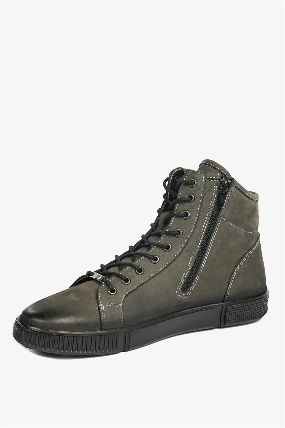 Erbos Genuine Leather Grey Men's Boots