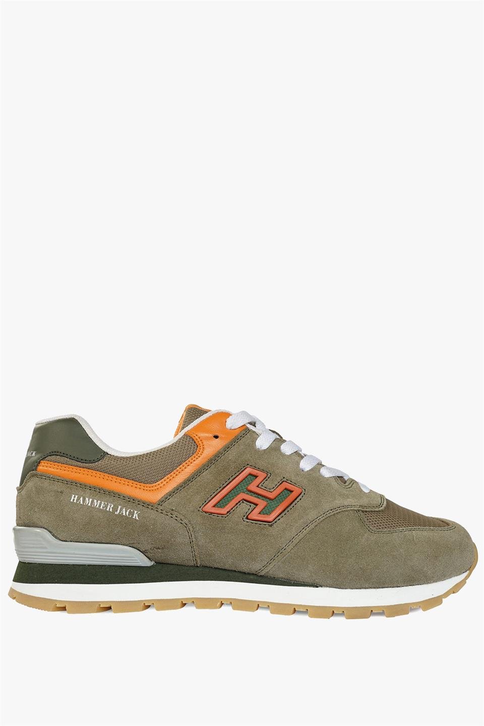 Chile Genuine Leather Khaki Orange Men's Athletic Shoes