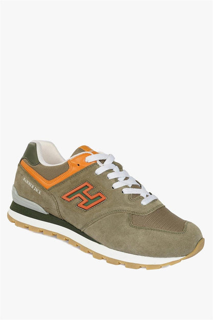 Chile Genuine Leather Khaki Orange Men's Athletic Shoes