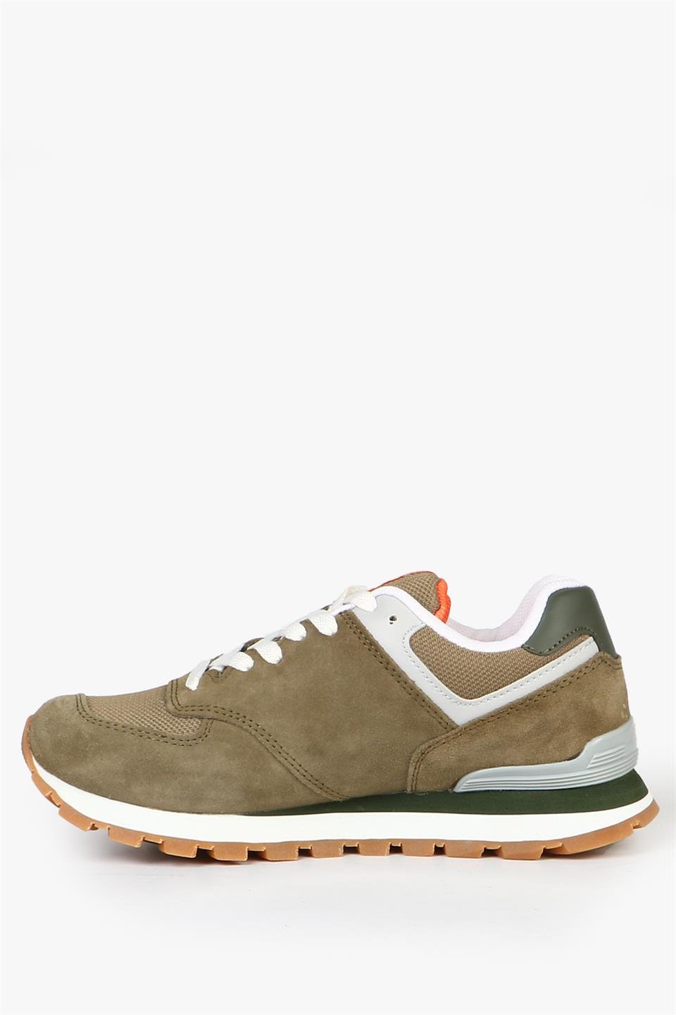 Chile Genuine Leather Khaki Orange Women's Sports Shoes