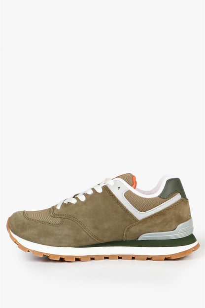 Chile Genuine Leather Khaki Orange Women's Sports Shoes
