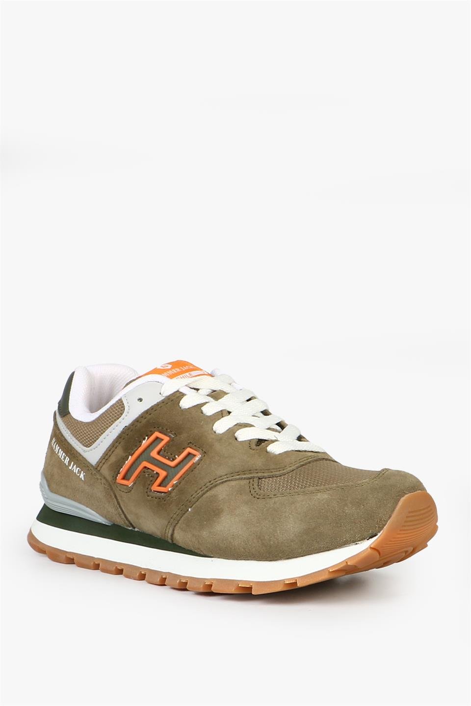 Chile Genuine Leather Khaki Orange Women's Sports Shoes