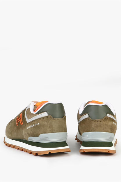 Chile Genuine Leather Khaki Orange Women's Sports Shoes