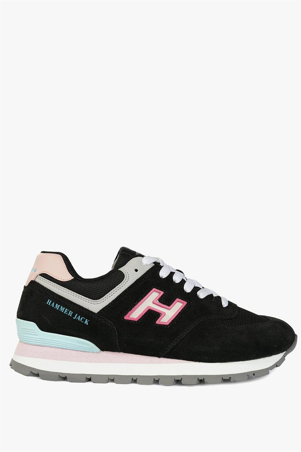 Chile Genuine Leather Black Pink Blue Women's Athletic Shoes