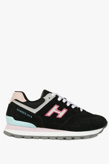 Chile Genuine Leather Black Pink Blue Women's Athletic Shoes
