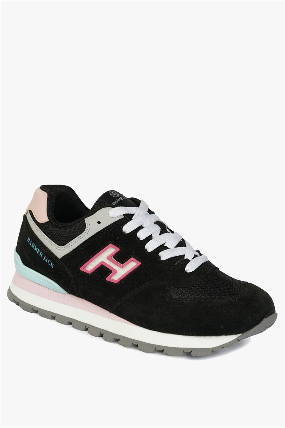 Chile Genuine Leather Black Pink Blue Women's Athletic Shoes