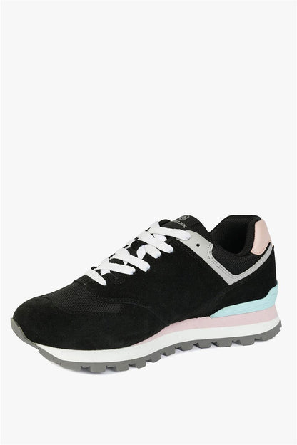 Chile Genuine Leather Black Pink Blue Women's Athletic Shoes