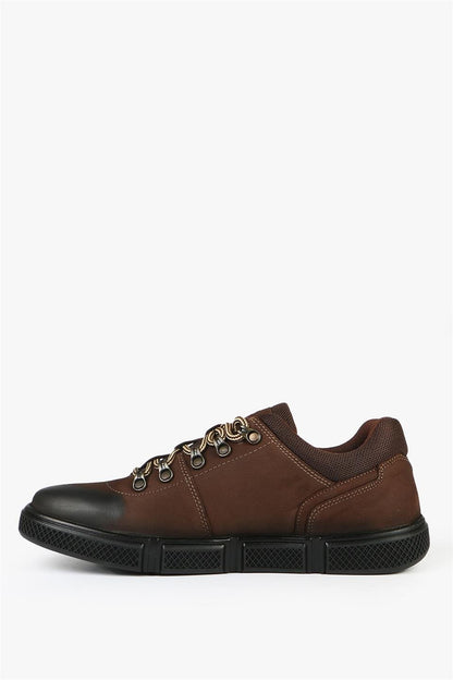 Genuine Leather Brown Men's Shoes